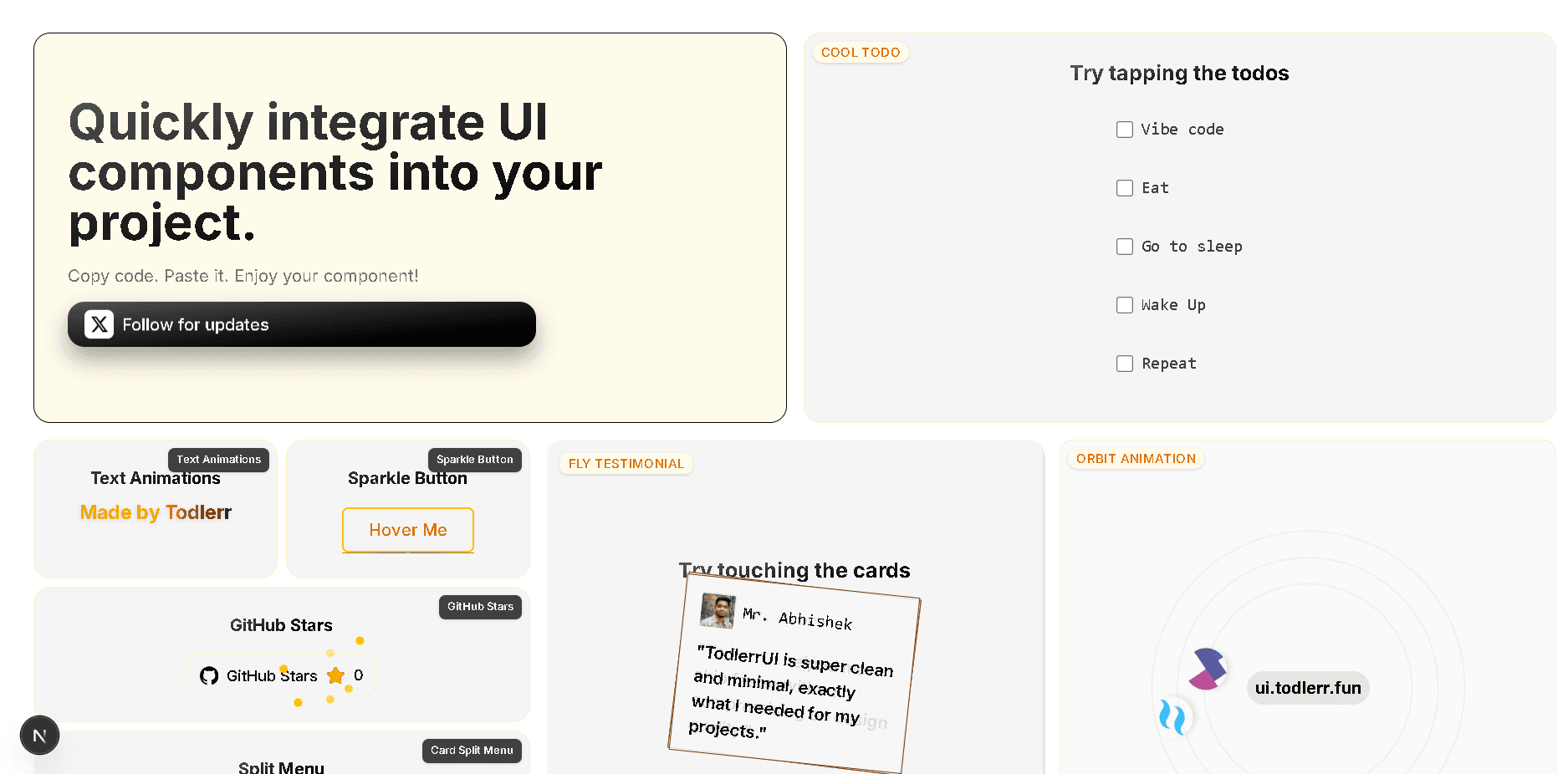 Todlerr UI